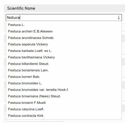 The autocomplete for scientific names. The NSL web service is responsive and provides just enough information so this autocomplete doesn't leave the user frustrated.