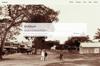 Screenshot of the home page of Q-Album